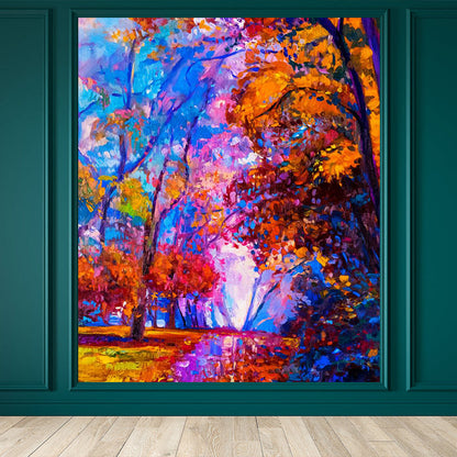 Vivolux | Klassische Ölmalerei Landschaft Wandtattoo Helle Farbe Fleckenresistente Wanddekoration für Zimmer