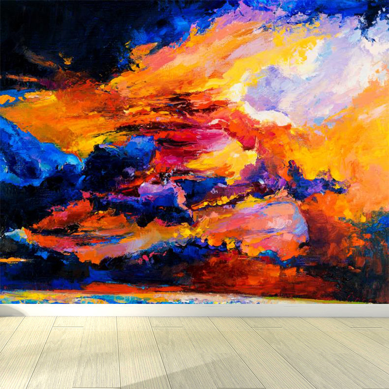 Vivolux | Klassische Ölmalerei Landschaft Wandtattoo Helle Farbe Fleckenresistente Wanddekoration für Zimmer
