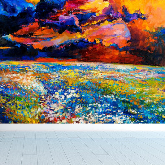 Vivolux | Klassische Ölmalerei Landschaft Wandtattoo Helle Farbe Fleckenresistente Wanddekoration für Zimmer