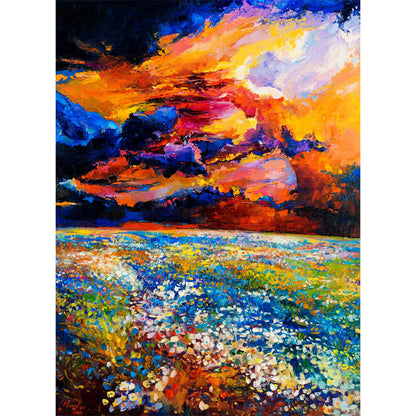 Vivolux | Klassische Ölmalerei Landschaft Wandtattoo Helle Farbe Fleckenresistente Wanddekoration für Zimmer