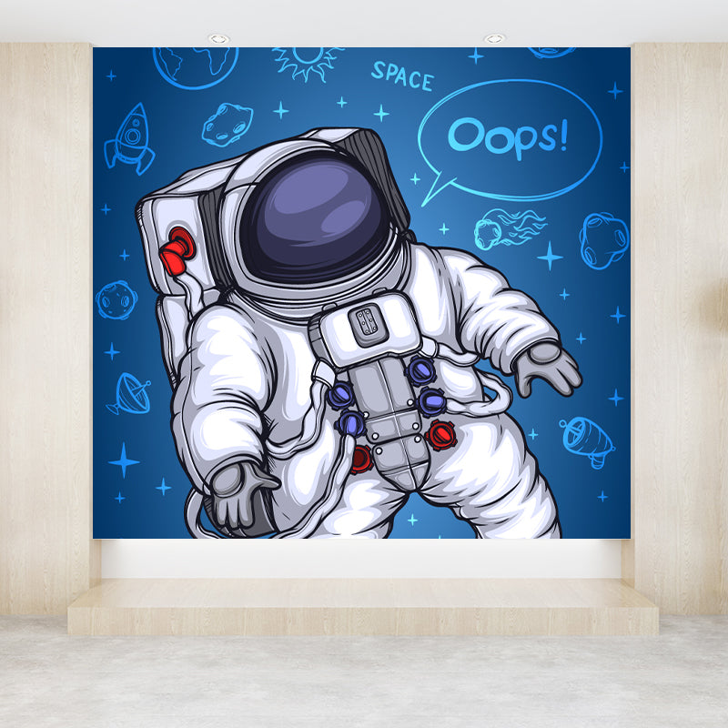 Vivolux | Kinder Astronaut Tapete Mural Dunkle Farbe Jungen Schlafzimmer Wandkunst, Maßgeschneidert