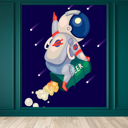 Vivolux | Kinder Astronaut Tapete Mural Dunkle Farbe Jungen Schlafzimmer Wandkunst, Maßgeschneidert