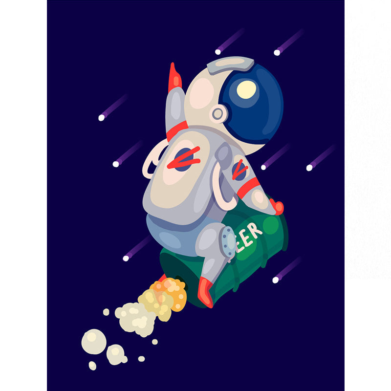 Vivolux | Kinder Astronaut Tapete Mural Dunkle Farbe Jungen Schlafzimmer Wandkunst, Maßgeschneidert