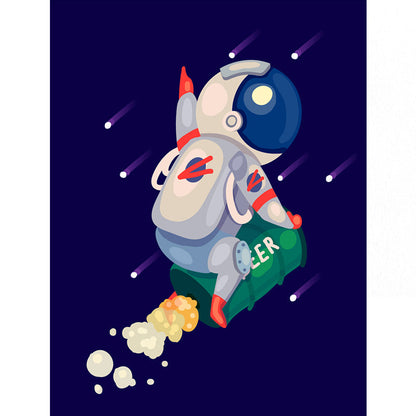 Vivolux | Kinder Astronaut Tapete Mural Dunkle Farbe Jungen Schlafzimmer Wandkunst, Maßgeschneidert