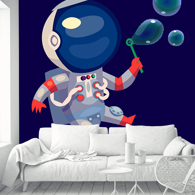 Vivolux | Kinder Astronaut Tapete Mural Dunkle Farbe Jungen Schlafzimmer Wandkunst, Maßgeschneidert