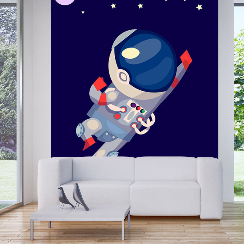Vivolux | Kinder Astronaut Tapete Mural Dunkle Farbe Jungen Schlafzimmer Wandkunst, Maßgeschneidert