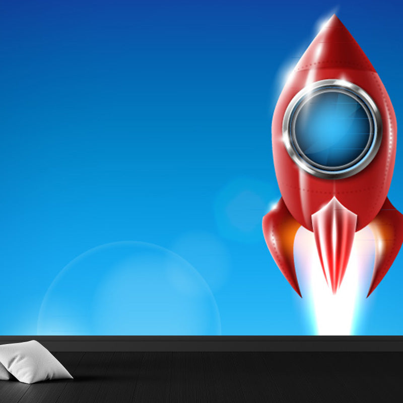 Vivolux | Kinder Cosmos Raumschiff Wandmural Sanfte Farbe Wasserabweisende Wandkunst für Jungenzimmer