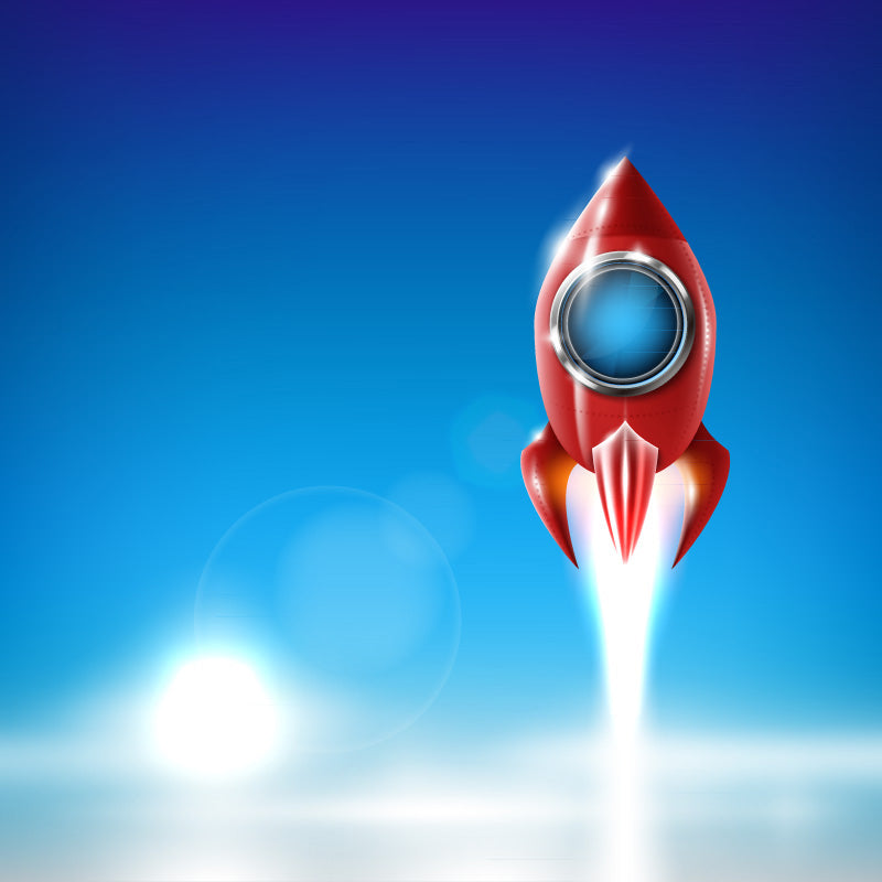 Vivolux | Kinder Cosmos Raumschiff Wandmural Sanfte Farbe Wasserabweisende Wandkunst für Jungenzimmer