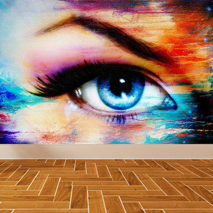 Vivolux | Illustration Frau Modell Wandbild Aufkleber für Mädchen Schlafzimmer, Helle Farbe, Maßgefertigt