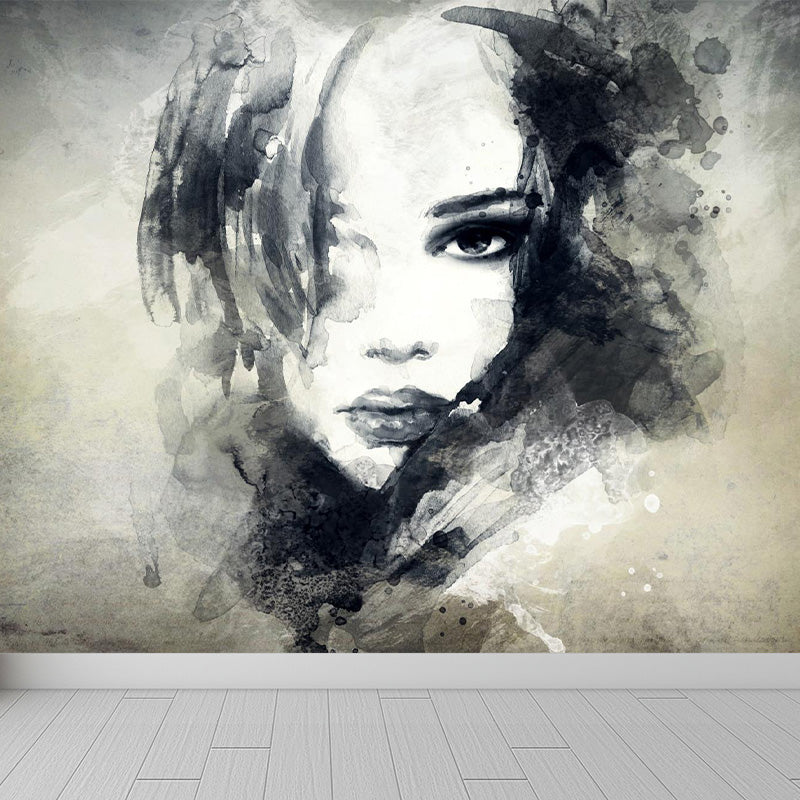 Vivolux | Illustration Frau Modell Wandbild Aufkleber für Mädchen Schlafzimmer, Helle Farbe, Maßgefertigt