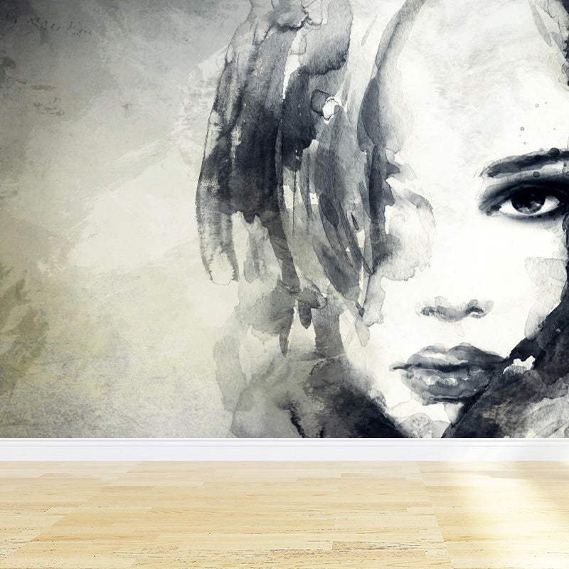 Vivolux | Illustration Frau Modell Wandbild Aufkleber für Mädchen Schlafzimmer, Helle Farbe, Maßgefertigt