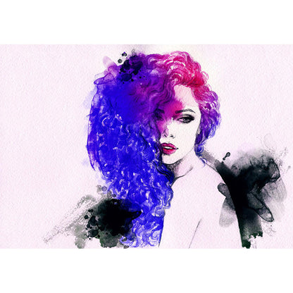 Vivolux | Illustration Frau Modell Wandbild Aufkleber für Mädchen Schlafzimmer, Helle Farbe, Maßgefertigt