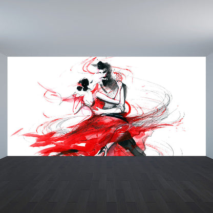 Vivolux | Illustration Frau Modell Wandbild Aufkleber für Mädchen Schlafzimmer, Helle Farbe, Maßgefertigt