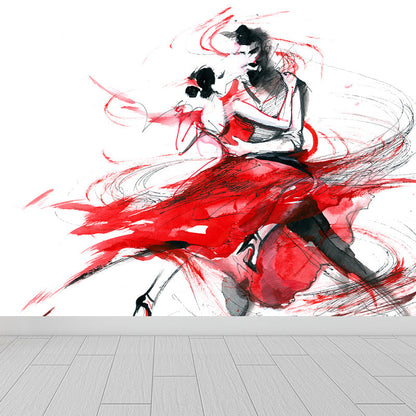 Vivolux | Illustration Frau Modell Wandbild Aufkleber für Mädchen Schlafzimmer, Helle Farbe, Maßgefertigt