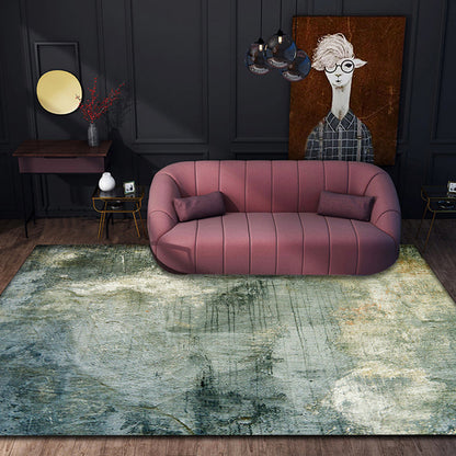 Vivolux | Groen Modernisme Tapijt Polyester Abstract Gebiedstapijt Huisdiervriendelijk Wasbaar Antislip Gebiedstapijt voor Slaapkamer