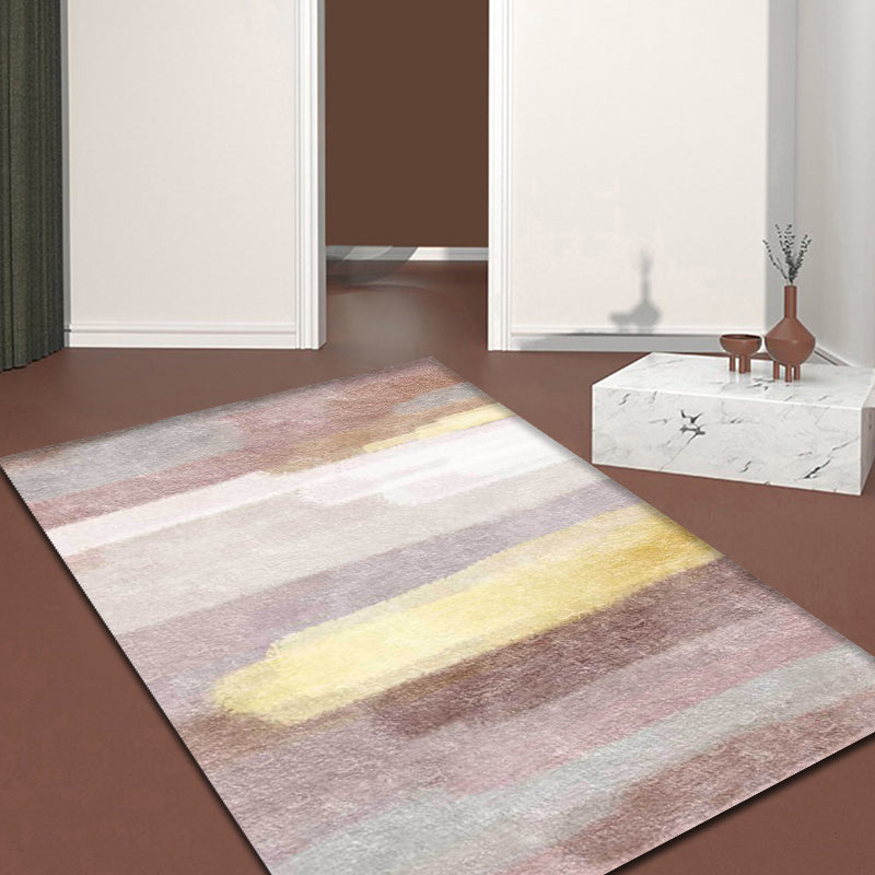 Vivolux | Minimalistisch Abstract Vloerkleed Roze Polyester Gebieds Tapijt Antislip Huisdier Vriendelijk Wasbaar Tapijt voor Decoratie