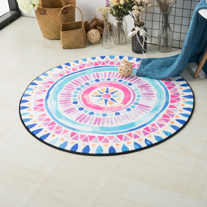 Vivolux | Stijlvolle Mandala Tapijt Pastel Kleur Novelty Vloerkleed Polypropyleen Antislip Tapijt voor Thuisdecoratie
