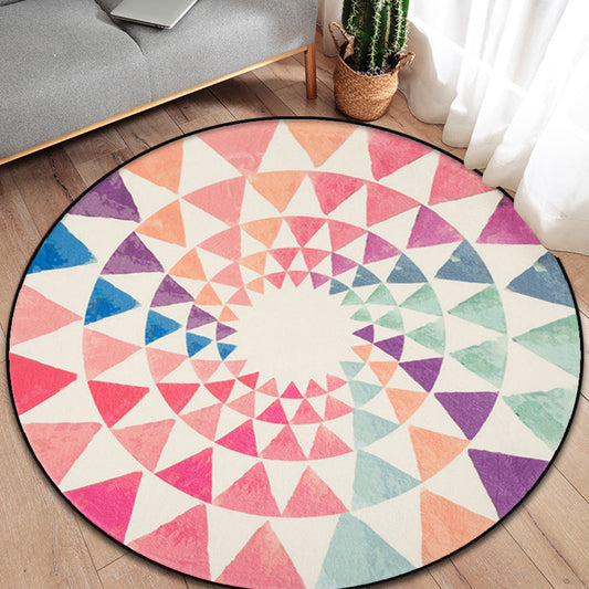 Vivolux | Stijlvolle Mandala Tapijt Pastel Kleur Novelty Vloerkleed Polypropyleen Antislip Tapijt voor Thuisdecoratie