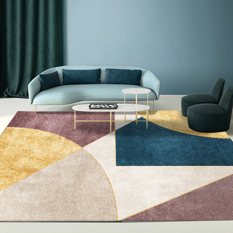 Vivolux | Esthetisch Geometrisch Binnenkleed Morandi Kleur Creatief Kleed Polyester Vlekbestendig Tapijt voor Woonkamer