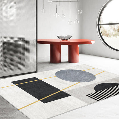 Vivolux | Esthetisch Geometrisch Binnenkleed Morandi Kleur Creatief Kleed Polyester Vlekbestendig Tapijt voor Woonkamer