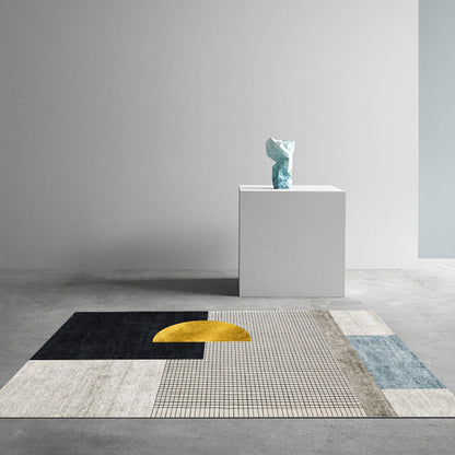 Vivolux | Esthetisch Geometrisch Binnenkleed Morandi Kleur Creatief Kleed Polyester Vlekbestendig Tapijt voor Woonkamer