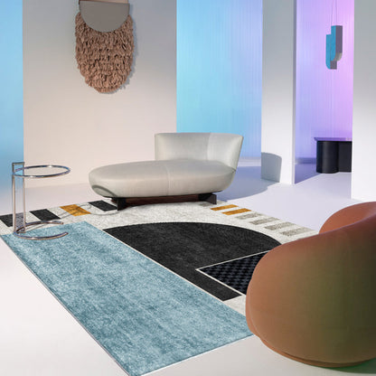 Vivolux | Esthetisch Geometrisch Binnenkleed Morandi Kleur Creatief Kleed Polyester Vlekbestendig Tapijt voor Woonkamer