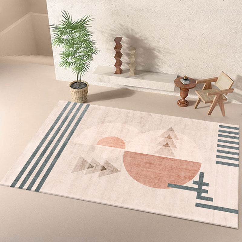 Vivolux | Esthetisch Geometrisch Binnenkleed Morandi Kleur Creatief Kleed Polyester Vlekbestendig Tapijt voor Woonkamer