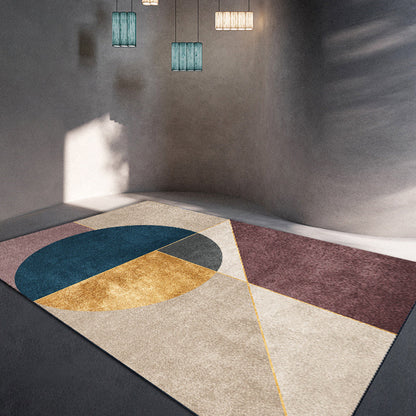 Vivolux | Esthetisch Geometrisch Binnenkleed Morandi Kleur Creatief Kleed Polyester Vlekbestendig Tapijt voor Woonkamer