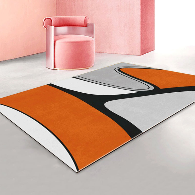 Vivolux | Kreative Farbblockierungsdruck-Teppich Mehrfarben Moderner Stil Teppich Polyester Rutschfeste Unterlage Teppich für Zuhause