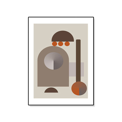 Vivolux | Illustration Geometrisches Leinwanddruck Texturiertes Nordisches Küchen Wandkunst in Pastellfarbe