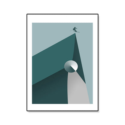 Vivolux | Illustration Geometrisches Leinwanddruck Texturiertes Nordisches Küchen Wandkunst in Pastellfarbe