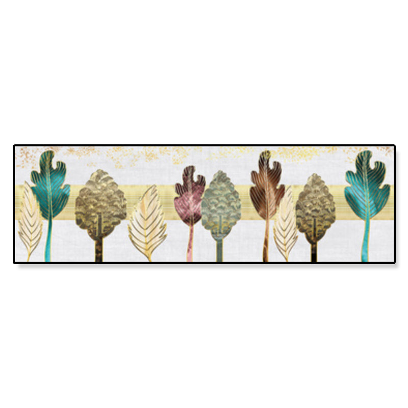 Vivolux | Bäume Leinwanddruck Schlafzimmer Illustration Botanische Wandkunst Dekor in Braun, Texturiert