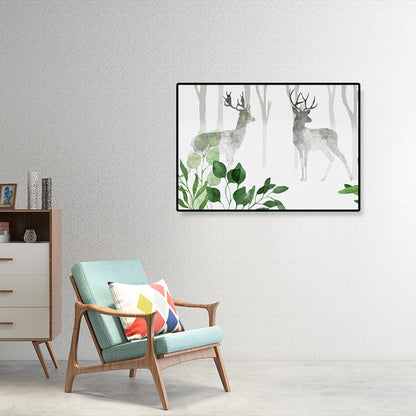 Vivolux | Zeichnung Druck Landschaft Wandkunst Texturiert Nordic Wohnzimmer Leinwand in Helle Farbe