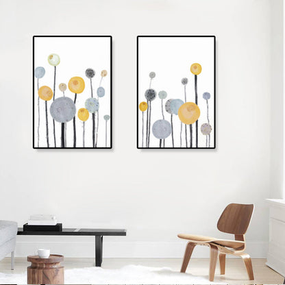 Vivolux | Geometrische Canvas Wandkunst Hellfarbe Nordischer Stil Wanddekoration für Treppen, Set von 2