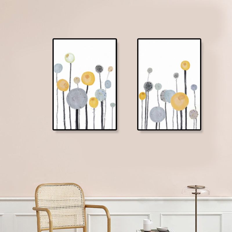 Vivolux | Geometrische Canvas Wandkunst Hellfarbe Nordischer Stil Wanddekoration für Treppen, Set von 2