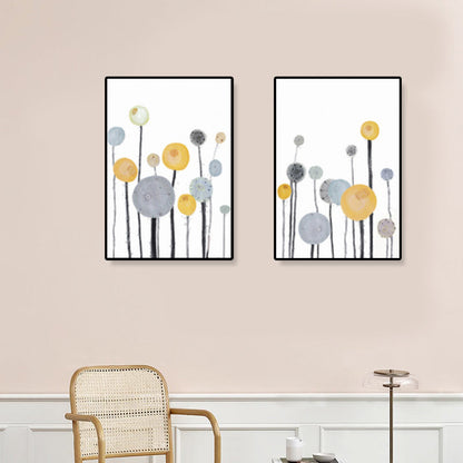 Vivolux | Geometrische Canvas Wandkunst Hellfarbe Nordischer Stil Wanddekoration für Treppen, Set von 2