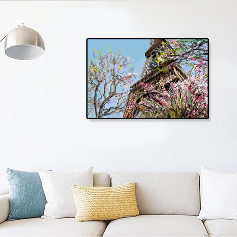 Vivolux | Global Inspirierte Landmarken Malerei Leinwanddruck Texturiertes Pastell Wandkunst für Hotel