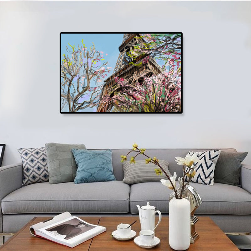 Vivolux | Global Inspirierte Landmarken Malerei Leinwanddruck Texturiertes Pastell Wandkunst für Hotel