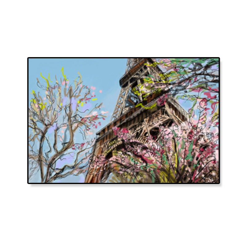 Vivolux | Global Inspirierte Landmarken Malerei Leinwanddruck Texturiertes Pastell Wandkunst für Hotel