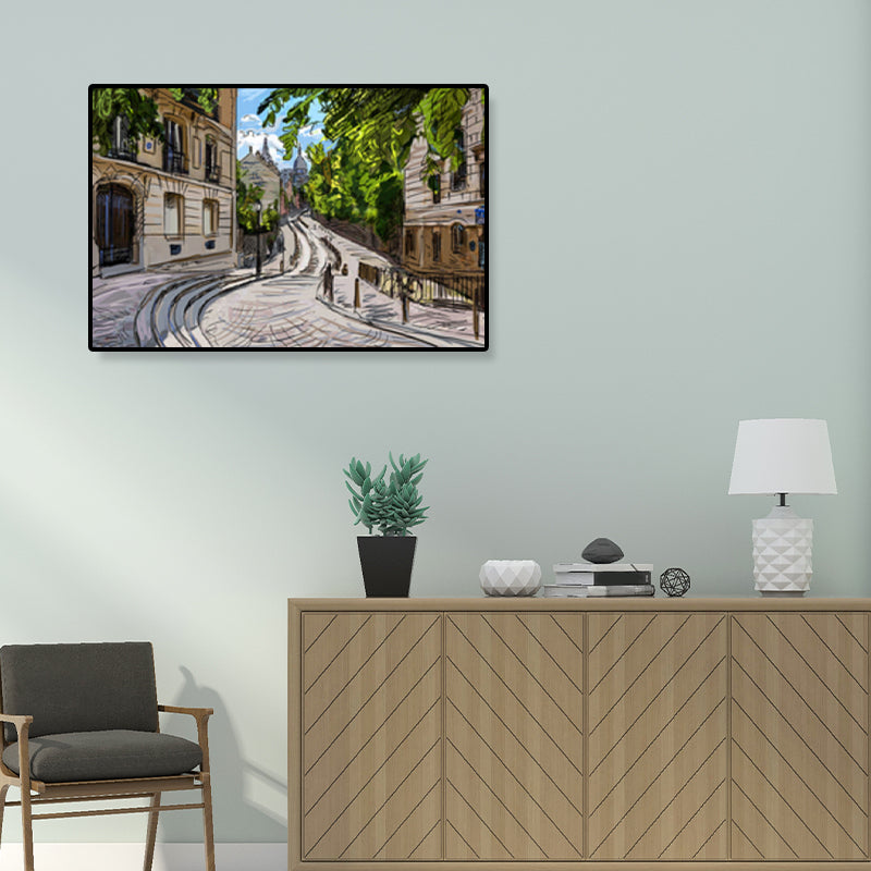 Vivolux | Global Inspirierte Landmarken Malerei Leinwanddruck Texturiertes Pastell Wandkunst für Hotel