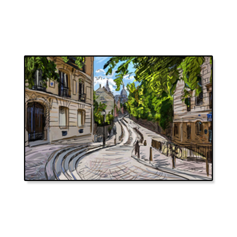 Vivolux | Global Inspirierte Landmarken Malerei Leinwanddruck Texturiertes Pastell Wandkunst für Hotel