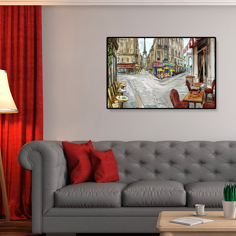 Vivolux | Global Inspirierte Landmarken Malerei Leinwanddruck Texturiertes Pastell Wandkunst für Hotel