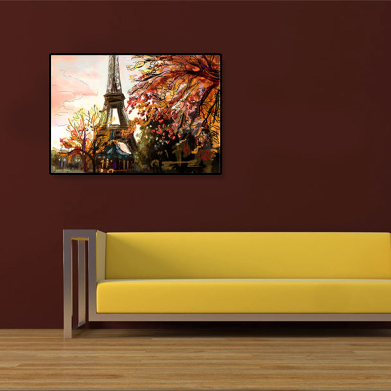 Vivolux | Global Inspirierte Landmarken Malerei Leinwanddruck Texturiertes Pastell Wandkunst für Hotel