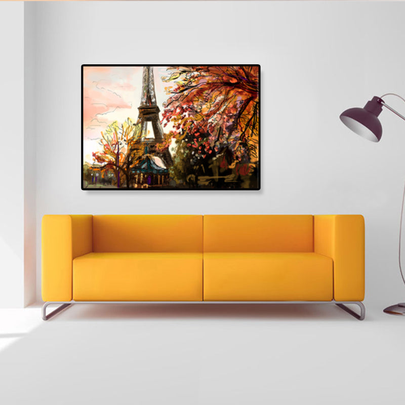 Vivolux | Global Inspirierte Landmarken Malerei Leinwanddruck Texturiertes Pastell Wandkunst für Hotel