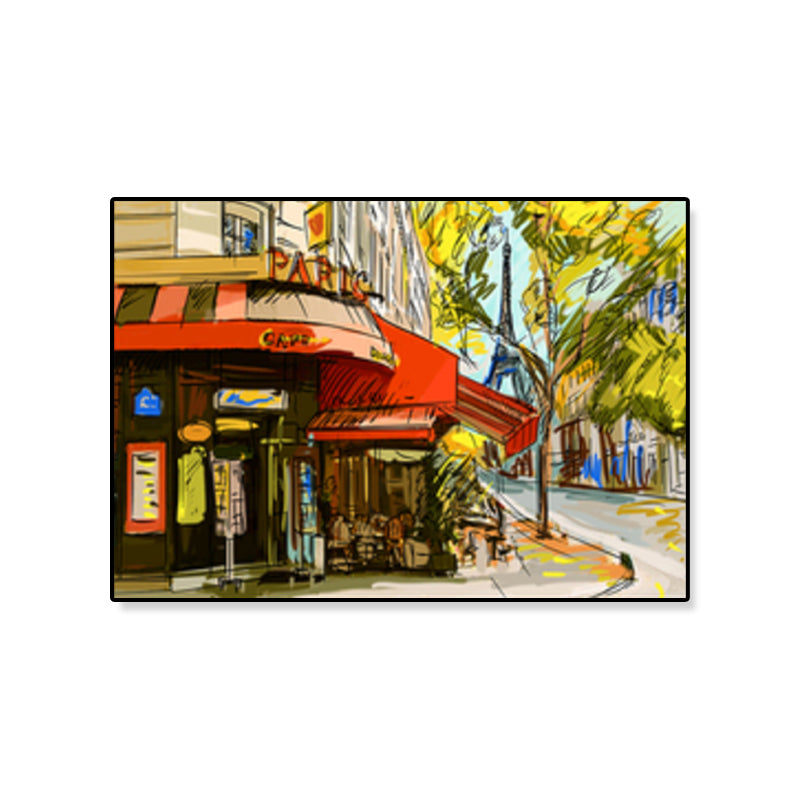 Vivolux | Global Inspirierte Landmarken Malerei Leinwanddruck Texturiertes Pastell Wandkunst für Hotel