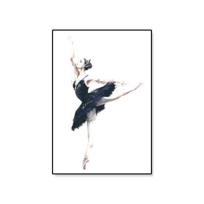Vivolux | Pastellzeichnung Ballettmädchen Leinwand Tanz Nordische Texturierte Wandkunst Druck für Schlafzimmer