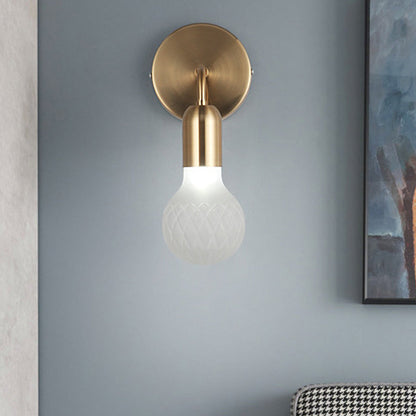 Vivolux | Druppelvormige Zithoekwandlamp Vintage Textuur Wit/Doorzichtig Ruitglas 1-Lamp Gouden Wandverlichtingsidee