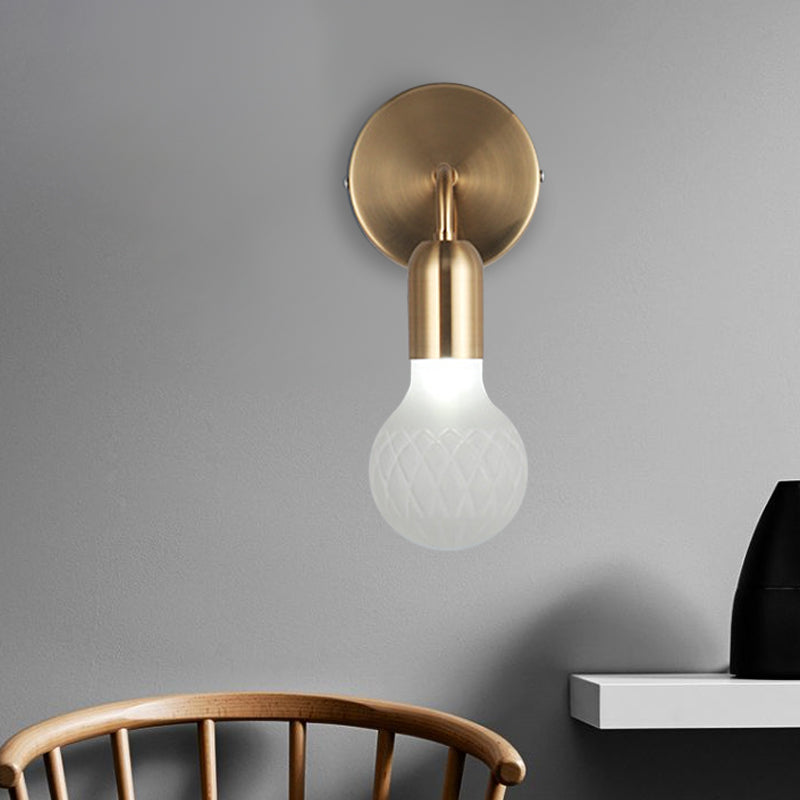 Vivolux | Druppelvormige Zithoekwandlamp Vintage Textuur Wit/Doorzichtig Ruitglas 1-Lamp Gouden Wandverlichtingsidee