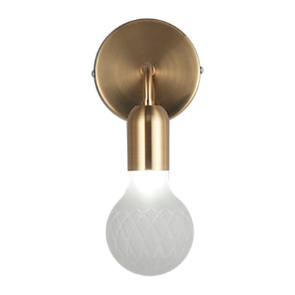 Vivolux | Druppelvormige Zithoekwandlamp Vintage Textuur Wit/Doorzichtig Ruitglas 1-Lamp Gouden Wandverlichtingsidee