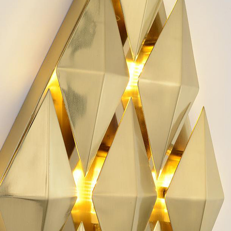 Vivolux | 7"/11" W Rauten Metall Wandleuchte im kolonialen Stil 9/4-Licht Goldene Wandmontierte Leuchte